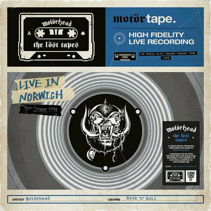 MOTORHEAD - the lost tapes vol. 2 (live in norwich 1998) - VINYL 2xLP (transparent blue)