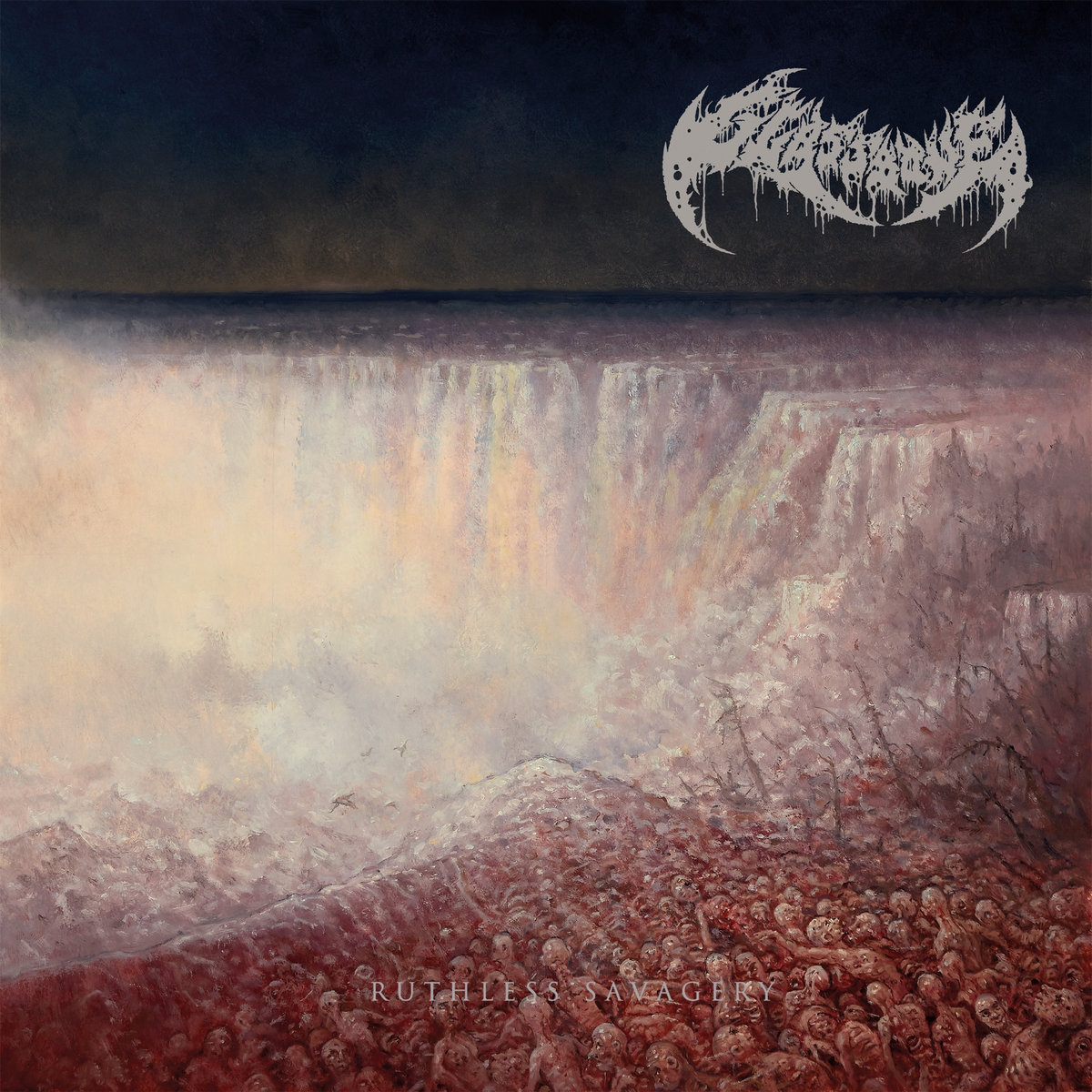 GLASSBONE - ruthless savagery / deaf to suffering - VINYL LP (suffering splatter)
