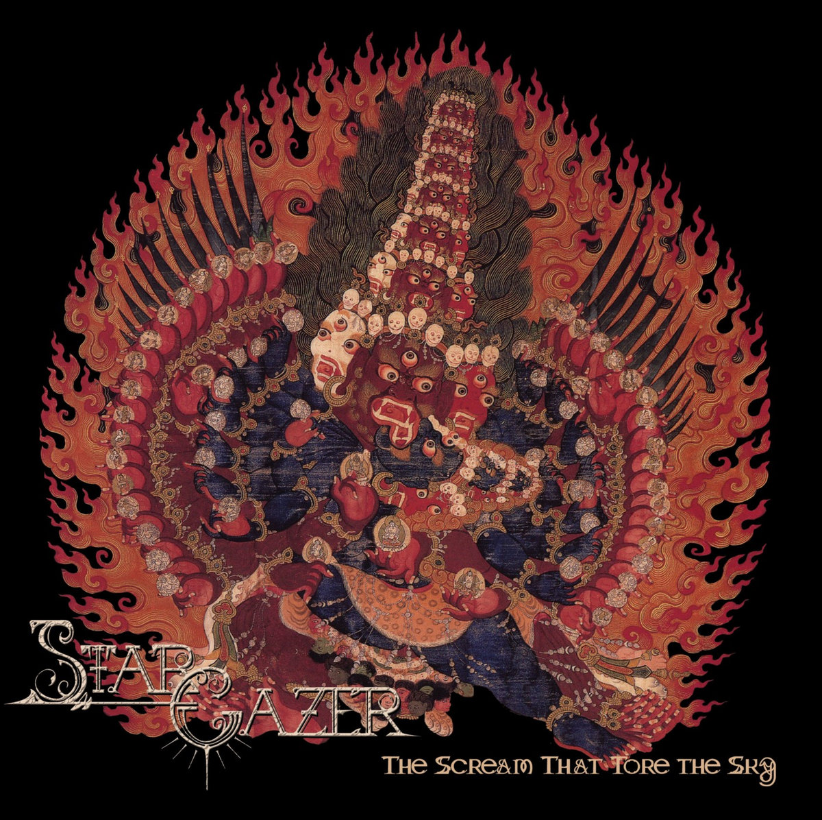 STARGAZER - the scream that tore the sky - VINYL LP (orange and black swirl)